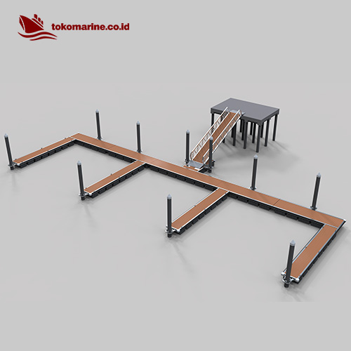 DERMAGA APUNG ALUMINIUM MARINA 150 m2 - Design A - Image 3
