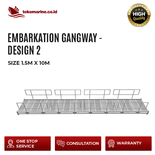 EMBARKATION GANGWAY - DESIGN 2 - SIZE 1.5 m x 10 m