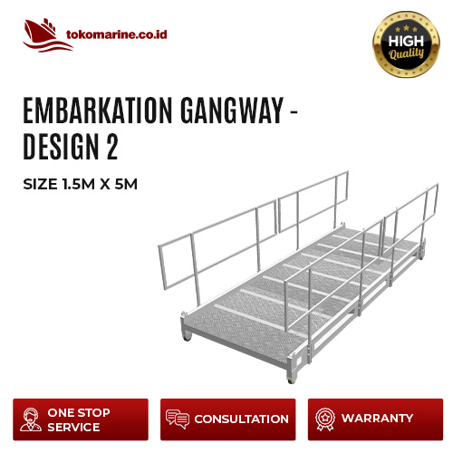 EMBARKATION GANGWAY - DESIGN 2 - SIZE 1.5 m x 5 m