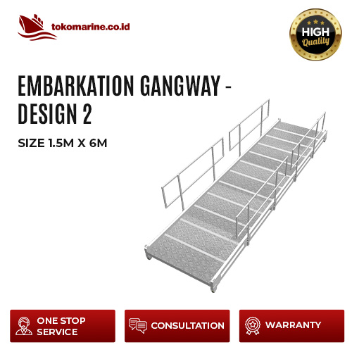EMBARKATION GANGWAY - DESIGN 2 - SIZE 1.5 m x 6 m