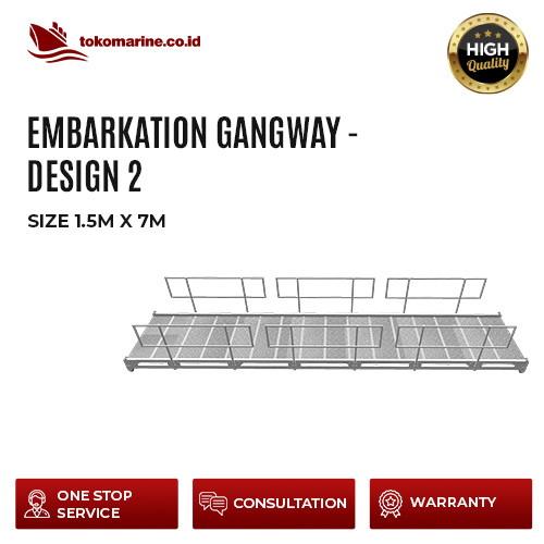 EMBARKATION GANGWAY - DESIGN 2 - SIZE 1.5 m x 7 m