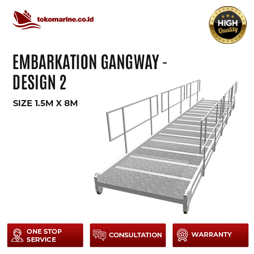 EMBARKATION GANGWAY - DESIGN 2 - SIZE 1.5 m x 8 m