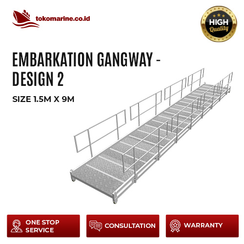 EMBARKATION GANGWAY - DESIGN 2 - SIZE 1.5 m x 9 m