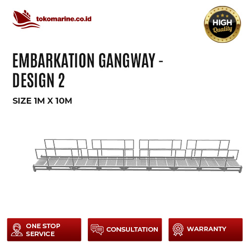 EMBARKATION GANGWAY - DESIGN 2 - SIZE 1 m x 10 m