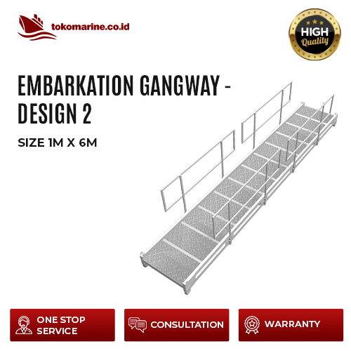 EMBARKATION GANGWAY - DESIGN 2 - SIZE 1 m x 6 m