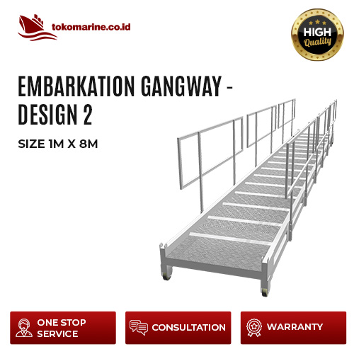 EMBARKATION GANGWAY - DESIGN 2 - SIZE 1 m x 8 m