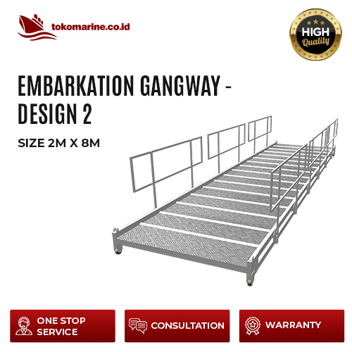 EMBARKATION GANGWAY - DESIGN 2 - SIZE 2 m x 8 m