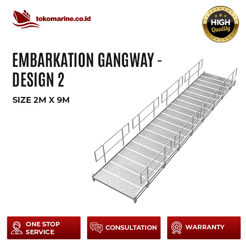 EMBARKATION GANGWAY - DESIGN 2 - SIZE 2 m x 9 m