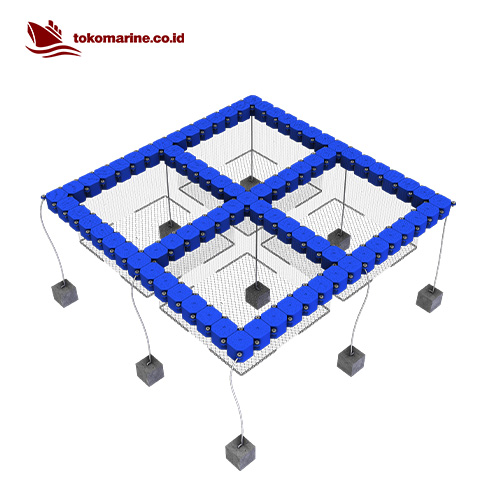KERAMBA JARING APUNG KUBUS APUNG - LEBAR 0.5 m - 3 m x 3 m - 4 LUBANG - Image 3