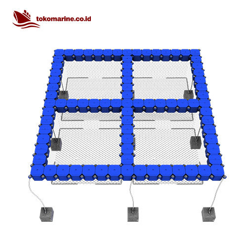 KERAMBA JARING APUNG KUBUS APUNG - LEBAR 0.5 m - 3 m x 3 m - 4 LUBANG - Image 4
