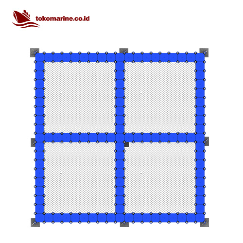 KERAMBA JARING APUNG KUBUS APUNG - LEBAR 0.5 m - 4 m x 4 m - 4 LUBANG - Image 4