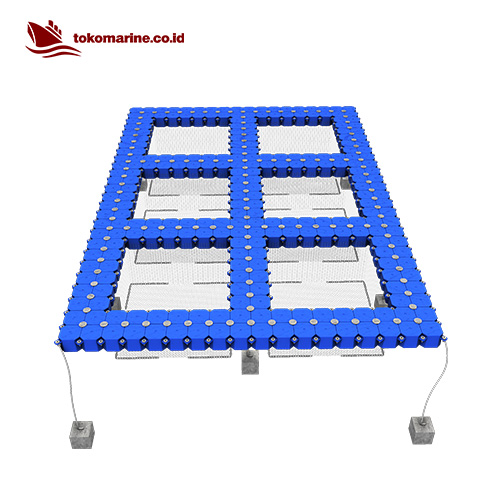 KERAMBA JARING APUNG KUBUS APUNG - LEBAR 1 m - 3 m x 3 m - 6 LUBANG - Image 4