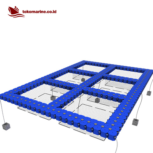 KERAMBA JARING APUNG KUBUS APUNG - LEBAR 1 m - 4 m x 4 m - 6 LUBANG - Image 2