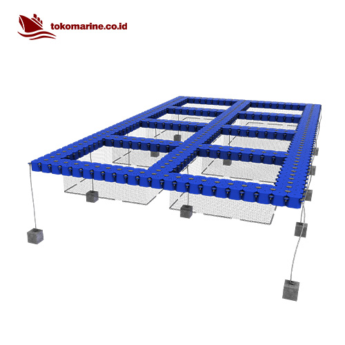 KERAMBA JARING APUNG KUBUS APUNG - LEBAR 1 m - 4 m x 4 m - 8 LUBANG - Image 4