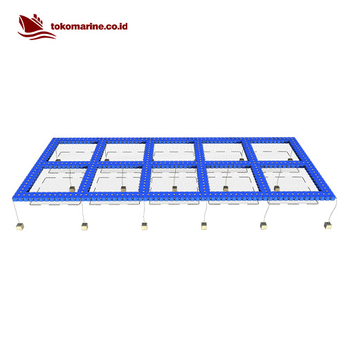 KERAMBA JARING APUNG KUBUS APUNG - LEBAR 1 m - 5 m x 5 m - 10 LUBANG - Image 4