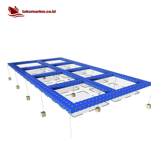 KERAMBA JARING APUNG KUBUS APUNG - LEBAR 1 m - 5 m x 5 m - 8 LUBANG - Image 4