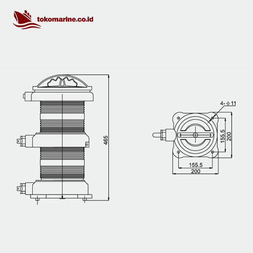 NAVIGATIONAL SIGNAL LIGHT - STARBOARD LIGHT - CXH1-101P - Image 3