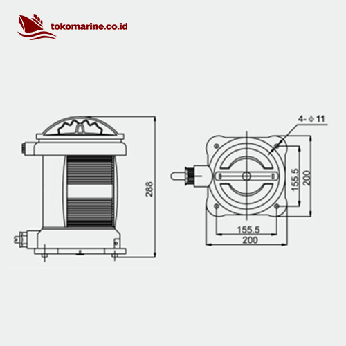 NAVIGATIONAL SIGNAL LIGHT - STARBOARD LIGHT - CXH1-11P - Image 3