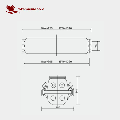 FLUORESCENT PENDANT LIGHT 2 X 40 WATT - ZYC40-2 - Image 3