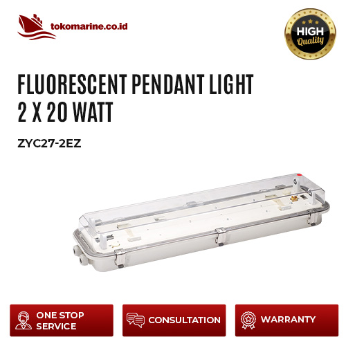 FLUORESCENT PENDANT LIGHT 2 X 20 WATT - ZYC27-2EZ