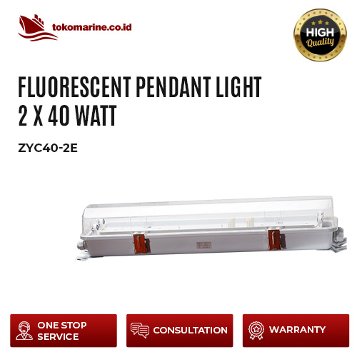 FLUORESCENT PENDANT LIGHT 2 X 40 WATT - ZYC40-2E