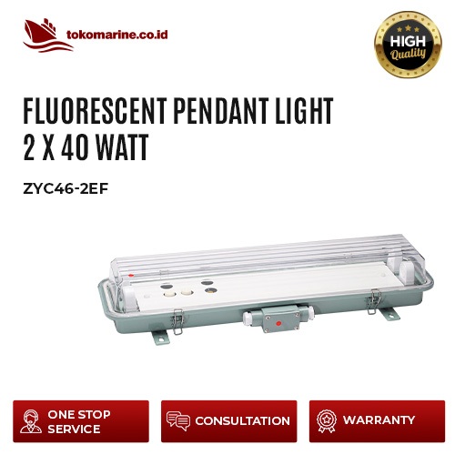 FLUORESCENT PENDANT LIGHT 2 X 40 WATT - ZYC46-2EF