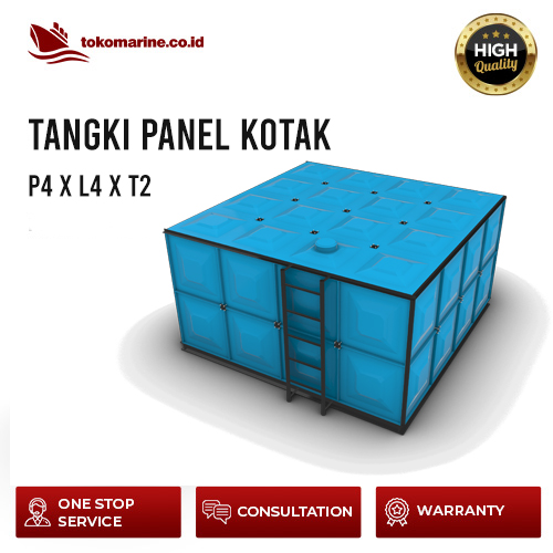 TANGKI PANEL FIBERGLASS 32 METER KUBIK - SIZE P4m x L4m x T2m