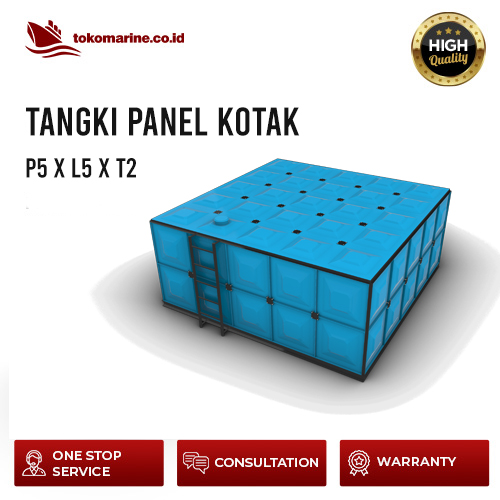 TANGKI PANEL FIBERGLASS 50 METER KUBIK - SIZE P5m x L5m x T2m