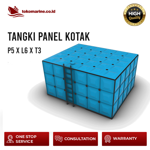 TANGKI PANEL FIBERGLASS 90 METER KUBIK - SIZE P5m x L6m x T3m