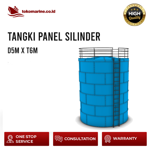 TANGKI PANEL FIBERGLASS 117 METER KUBIK - SIZE D5m x T6m