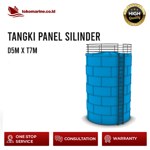 TANGKI PANEL FIBERGLASS 137 METER KUBIK - SIZE D5m x T7m