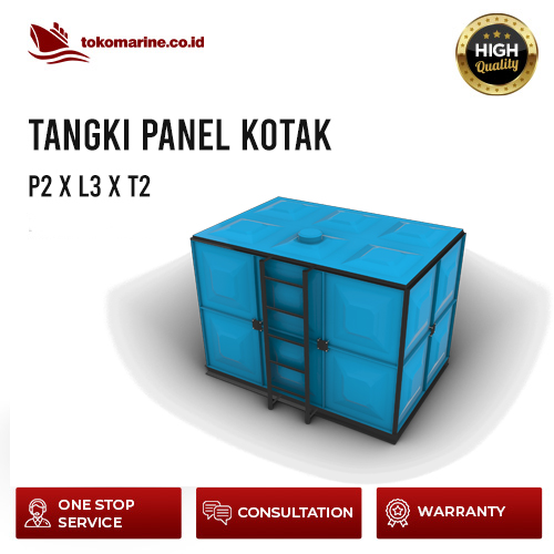 TANGKI PANEL FIBERGLASS 12 METER KUBIK - SIZE P2m x L3m x T2m