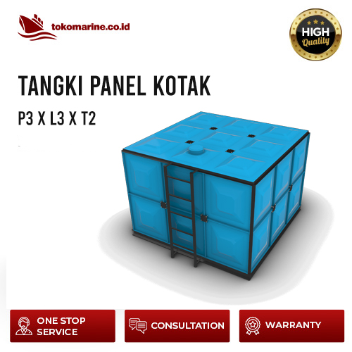 TANGKI PANEL FIBERGLASS 18 METER KUBIK - SIZE P3m x L3m x T2m