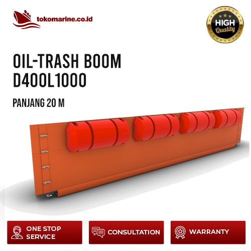 OIL-TRASH BOOM D400L1000 - PANJANG 20 METER
