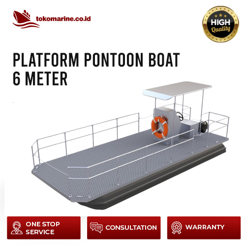 PLATFORM PONTOON BOAT - PANJANG 6 METER