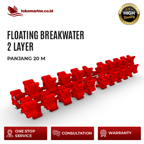 FLOATING BREAKWATER HDPE 2 LAYER - PANJANG 20 METER