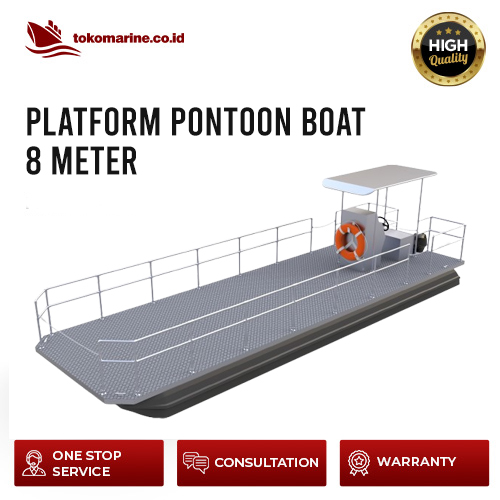 PLATFORM PONTOON BOAT - PANJANG 8 METER