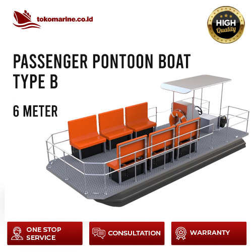 PASSENGER PONTOON BOAT - PANJANG 6 METER - TYPE B