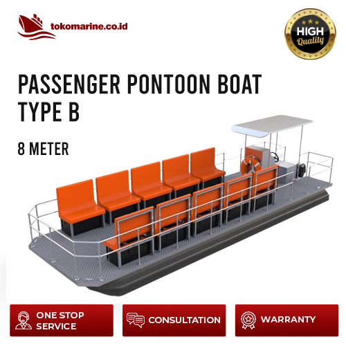 PASSENGER PONTOON BOAT - PANJANG 8 METER - TYPE B