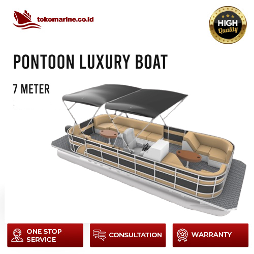 PONTOON LUXURY BOAT - PANJANG 7 METER