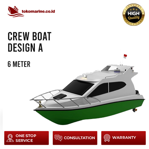 CREW BOAT - PANJANG 6 METER - DESIGN A