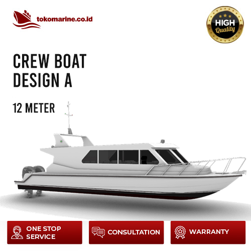 CREW BOAT - PANJANG 12 METER - DESIGN A