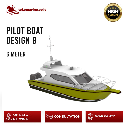PILOT BOAT - PANJANG 6 METER - DESIGN B