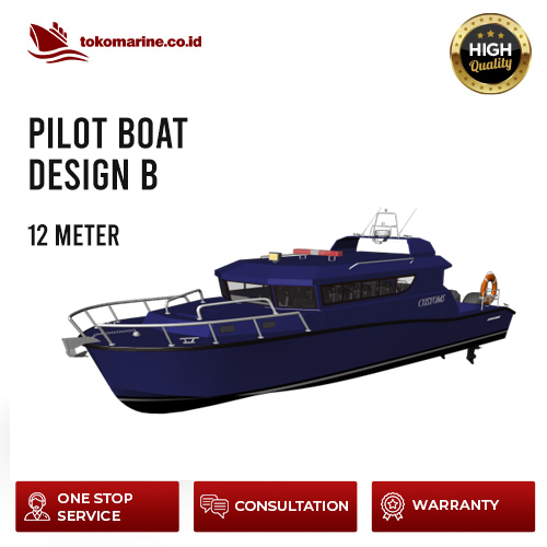 PILOT BOAT - PANJANG 12 METER - DESIGN B