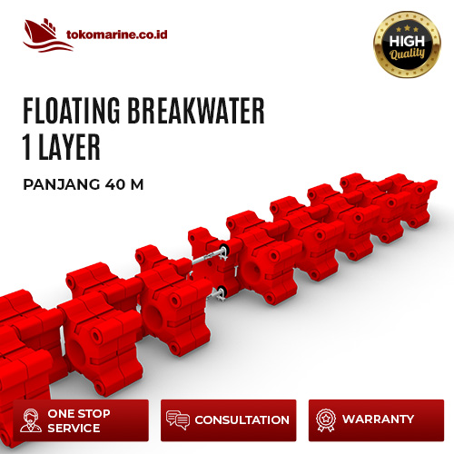 FLOATING BREAKWATER HDPE 1 LAYER - PANJANG 40 METER