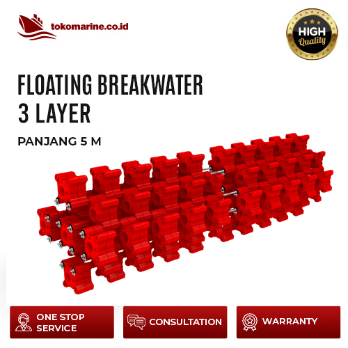 FLOATING BREAKWATER HDPE 3 LAYER - PANJANG 5 METER