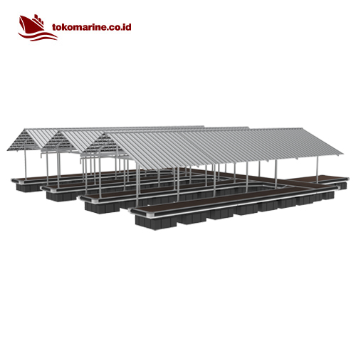 GARASI BOAT APUNG ALUMINIUM - TRIPLE BOAT 10 METER - Image 3