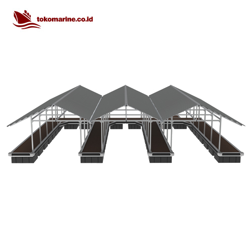 GARASI BOAT APUNG ALUMINIUM - TRIPLE BOAT 10 METER - Image 4
