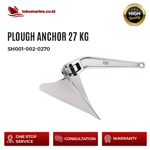 PLOUGH ANCHOR - STAINLESS STEEL - BERAT 27 KG