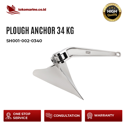 PLOUGH ANCHOR - STAINLESS STEEL - BERAT 34 KG